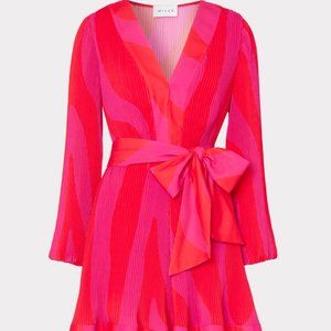 - Milly Liv Zebra Pleated Dress